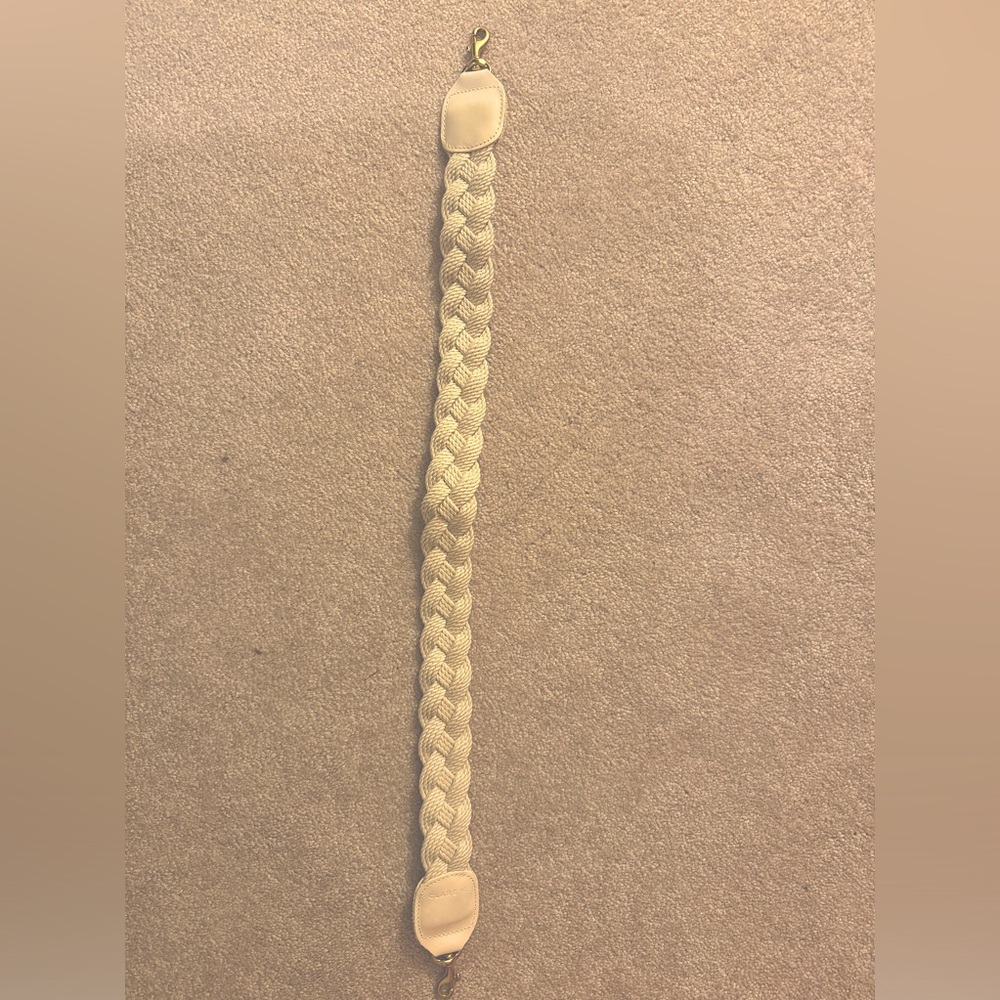 NWOT Clare V Shoulder Strap - cream braided rope